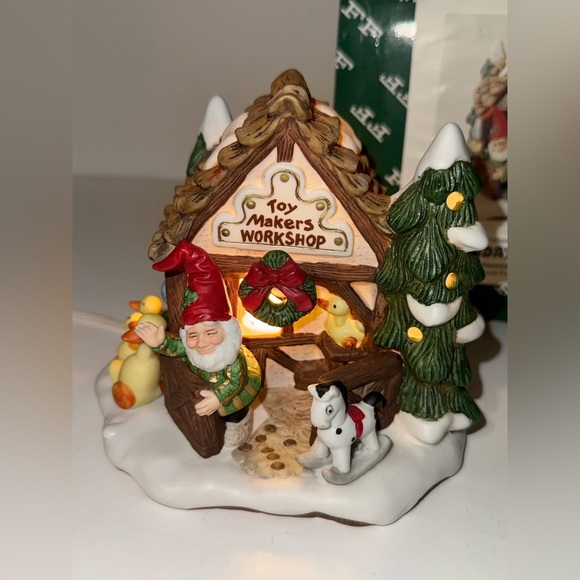 Fitz and Floyd “Toymakers workshop” holiday Hamlet 1993 -lights up - Picture 7 of 8